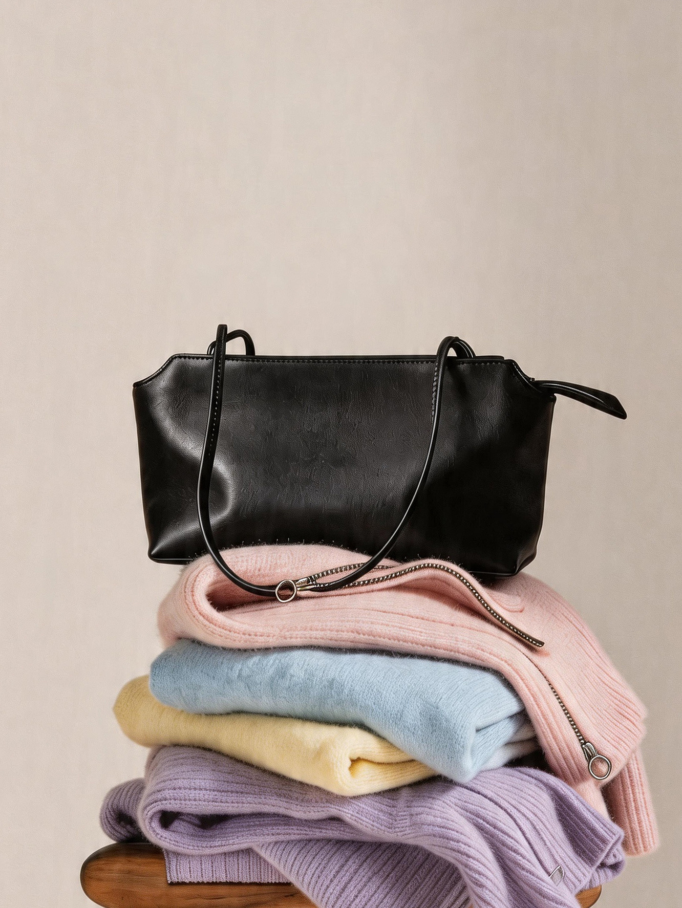 Sheepskin Shoulder Bag Tote Bag Commuting Versatile Korean Style product image for B2B handbag collection