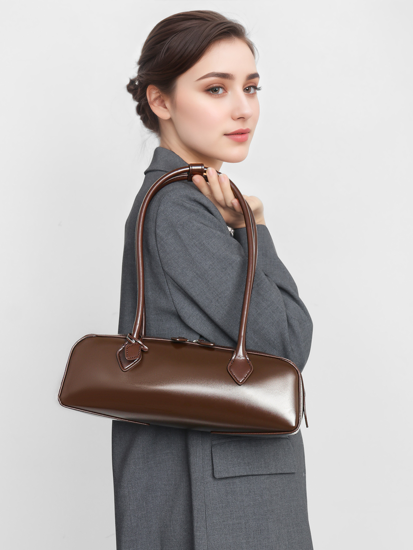 Product image 3 of Shoulder Bag Commuting Style Genuine Leather Women’s Bag Baguette Bag for wholesale handbag buyers