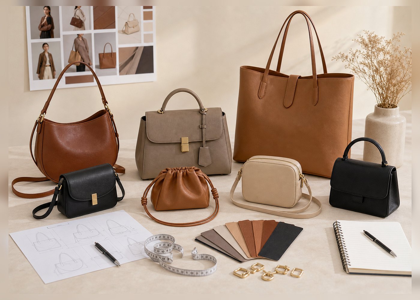 Premium tote handbag featured in CELYNORA catalog preview