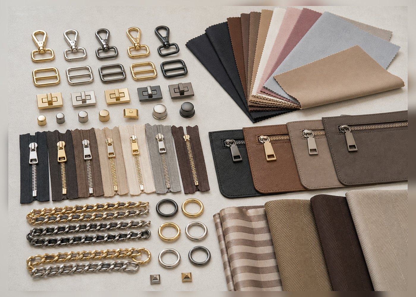 Hardware custom handbag material example